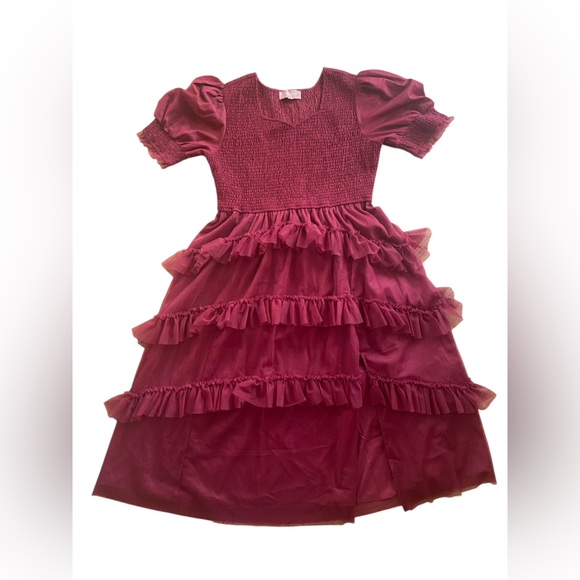 NWOT JESSAKAE Women's Daphne Dress, Burgundy  size 1XL - Picture 6 of 16